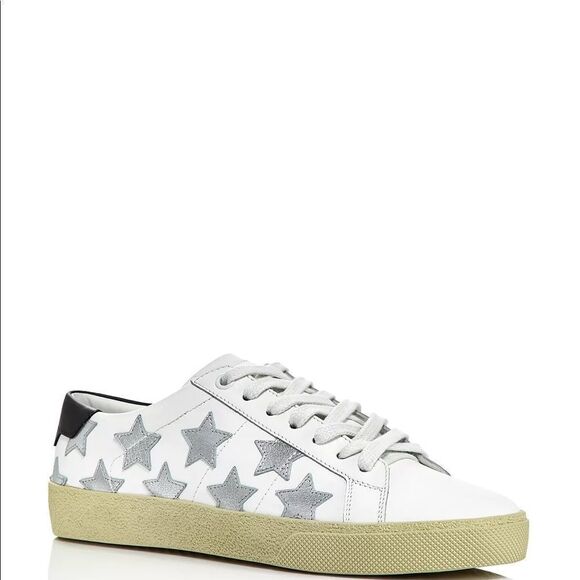 Saint Laurent Womans Silver Star Sneaker Size 38.5 / US 8.5 - Picture 12 of 14